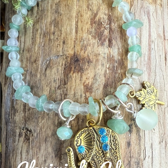 Multi charms aventurine beaded bracelet/change  intuition healing crystal - Picture 2 of 2